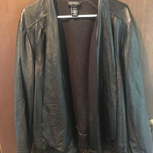 Catherine’s Black Label Faux Leather Coverlet Size 1x 18/20